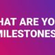 What are your milestones-2